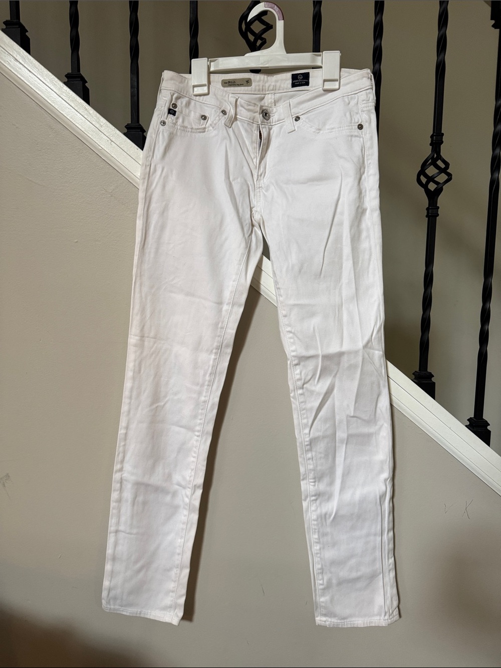 White Straight Leg AG Jeans